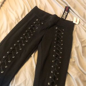 NWT lace up pants